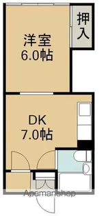 シティハウス大川【3階】の間取り